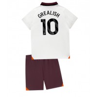 Camisa de time de futebol Manchester City Jack Grealish #10 Replicas 2º Equipamento Infantil 2023-24 Manga Curta (+ Calças curtas)